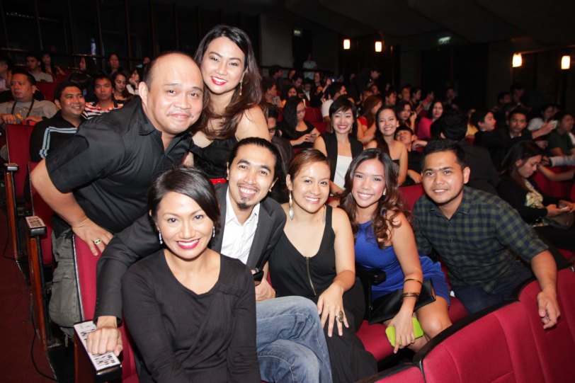 SUNDALONG KANIN cast: standing Jelson Bay w Executive Producer Shiela Ambray, Reg De Vera and Diana Alferez seated from left Urian Best Actress Angeli Bayani, Max Celada, Sheenly Gener, Mara Marasigan and DOP Dexter Dela Peña.  The Cinemalaya X Awards was held last August 10, 2014 at the CCP. Watch out for Cinemalaya films’ commercial release in the coming months. Photo by Jude Bautista