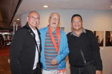 Audience Choice Director’s Showcase awardee-HUSTISYA cast from left: Bernardo Bernardo, Tony Mabesa and direk Joel Lamangan. Watch out for Cinemalaya films’ commercial release in the coming months. Photo by Jude Bautista