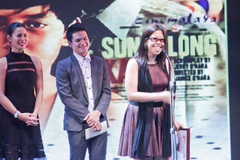 Janice O’Hara (SUNDALONG KANIN) receives Audience Choice Award- NEW BREED during the Cinemalaya X Awards last August 10, 2014 at the CCP. Watch out for Cinemalaya films’ commercial release in the coming months. Photo by Jude Bautista