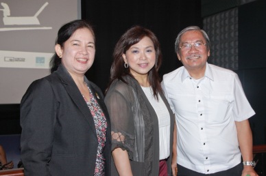 from right: FDCP Exec Dir. Teddy Granados, Shang Rila Plaza Mktg. Div. Head Marline Dualan, FDCP Head of Cinema Evaluation & Coordination Wilma Isleta. Catch Silent films for free with live scoring by the hottest bands at the Intl Silent Film Fest at Shang Cineplex, Shang Rila Plaza Mall from Aug 28-31, 2014. Photo by Jude Bautista