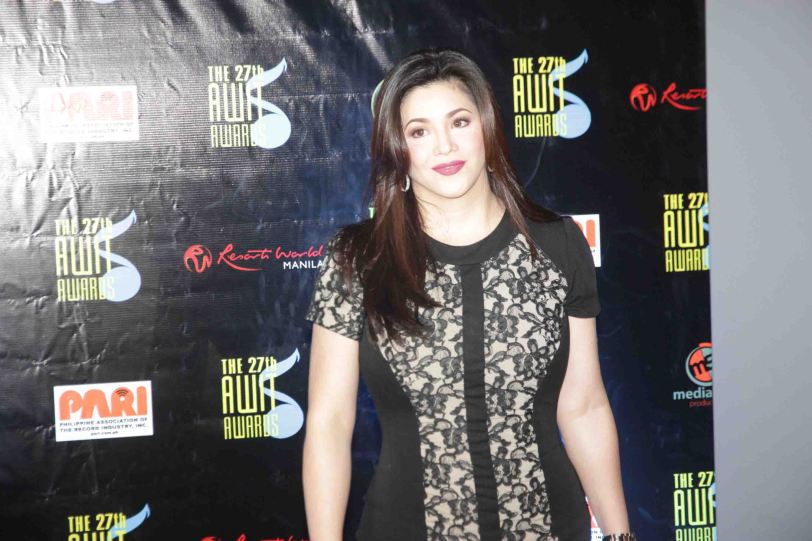 Regine Velasquez-Alcasid won for her song NATHANIEL, Best Inspirational / Religious Recording. The 27th Awit Awards was held at the Newport Performing Arts Theater, Resort’s World Manila last December 12, 2014. Photo by Jude Bautista 