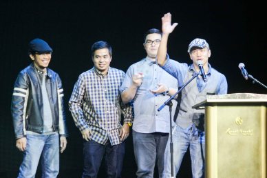 Parokya Ni Edgar won Best Performance by a Group. The 27th Awit Awards was held at the Newport Performing Arts Theater, Resort’s World Manila last December 12, 2014. Photo by Jude Bautista