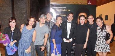 from left: Liesel Batucan, Che Ramos-Cosio, Chrome Cosio, Roeder Camañag, Banaue Miclat-Janssen, Jesse Lucas, Ayen Munji Laurel, Franco Laurel and Tex Ordoñez. Jesse Lucas FULL RANGE is part of the TRIPLE THREATS series-the composers at CCP Tanghalang Aurelio Tolentino last August 20, 2015. Photo by Jude Bautista