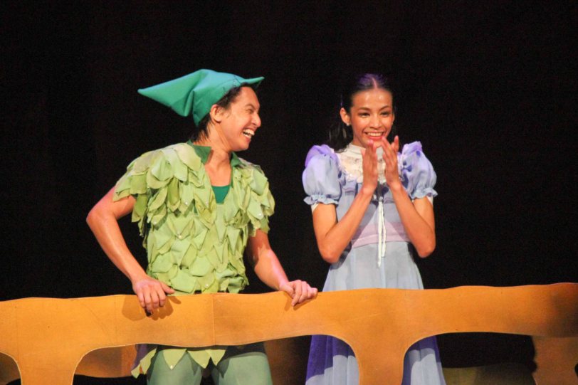 Jean Marc Coredero (Peter Pan) & Rita Angela Winder (Wendy); Ballet Philippines’ Peter Pan runs from December 4-13, 2015 at the Tanghalang Nicanor Abelardo of the CCP. Photo by Jude Bautista