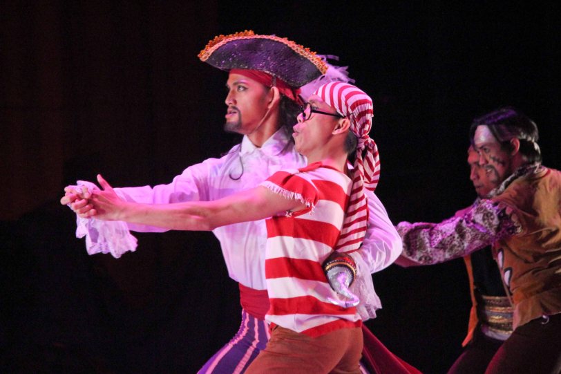 Garry Corpuz (Captain Hook) & Ian Nick Tiba (Smee); Ballet Philippines’ Peter Pan runs from December 4-13, 2015 at the Tanghalang Nicanor Abelardo of the CCP. Photo by Jude Bautista
