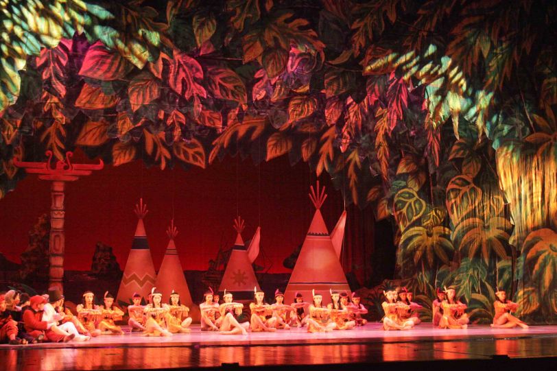 Teepees in Neverland - production design by National Artist for Theater Salvador Bernal. Ballet Philippines’ Peter Pan runs from December 4-13, 2015 at the Tanghalang Nicanor Abelardo of the CCP. Photo by Jude Bautista