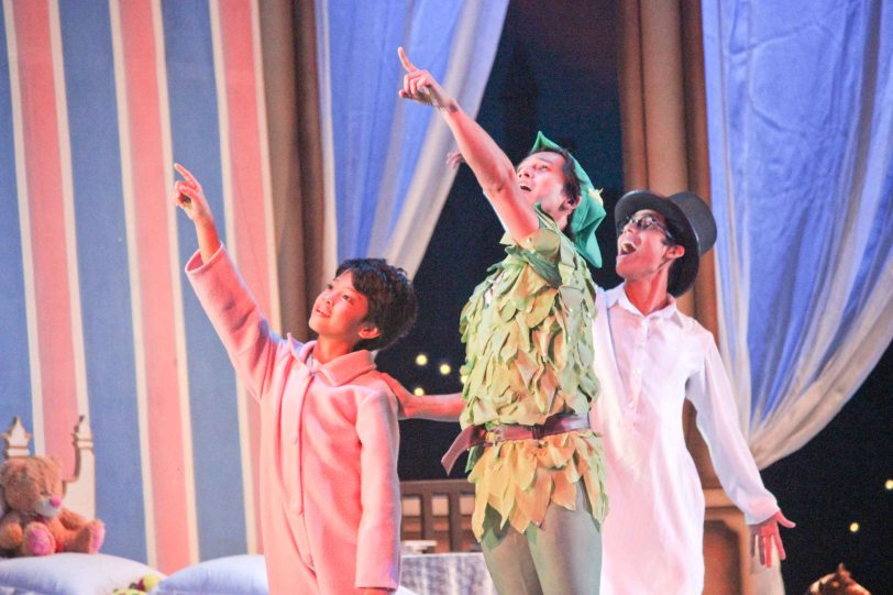 from left: Victor Maguad (Michael), Jean Marc Cordero (Peter) and Daniel Andes (John). Ballet Philippines’ Peter Pan runs from December 4-13, 2015 at the Tanghalang Nicanor Abelardo of the CCP. Photo by Jude Bautista