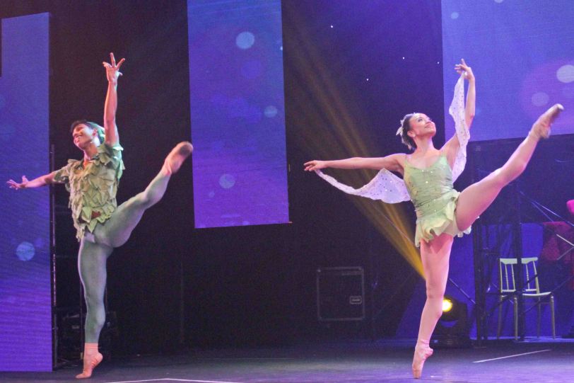 Victor Maguad and Janine Arisola performs excerpt from Peter Pan (Ballet Philippines) choreography by Edna Vida Froilan. PETER PAN won Outstanding Classical Dance and Outstanding Production for Children. The 8th Philstage Gawad Buhay was held at Onstage Greenbelt last April 28, 2016. Photo by Jude Bautista