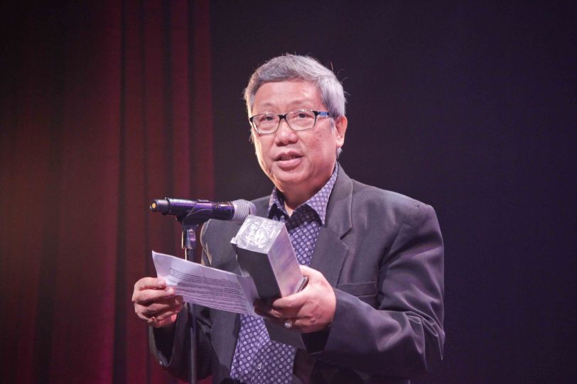 Dr. Nick Tiongson – Outstanding Original Libretto for MABINING MANDIRIGMA. The 8th Philstage Gawad Buhay was held at Onstage Greenbelt last April 28, 2016. Photo by Jude Bautista