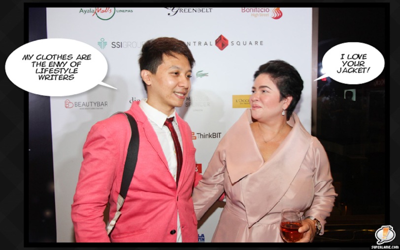Dexter Matilla meets Cannes Best Actress Jaclyn Jose. Catch the 21st French Film Festival from June 8 to 14, 2016 at the Greenbelt 3 Cinemas and the Bonifacio High Street Cinemas. The fest includes Pinoy films IMBISIBOL & MANANG BIRING on June 12 at Greenbelt. Photo by Jude Bautista 