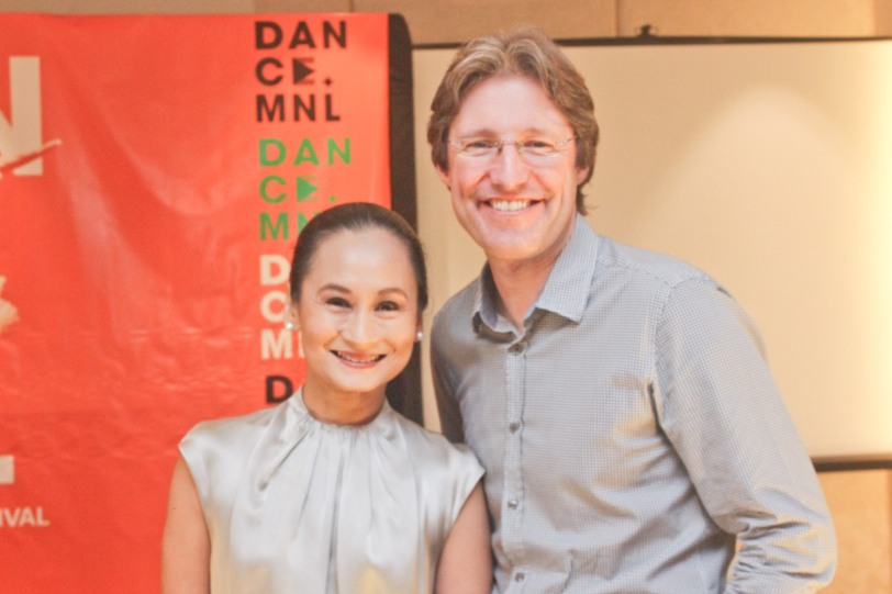 Hotel Jen GM Edward Kollmer and Ballet Manila Artistic Dir. Lisa Macuja. DANCE MNL press launch was held at Hotel Jen May 11, 2016. Dance MNL: The Philippine Dance Festival will run from June 14-20, 2016 at CCP, Aliw Theater and Star Theater. Photo by Jude Bautista