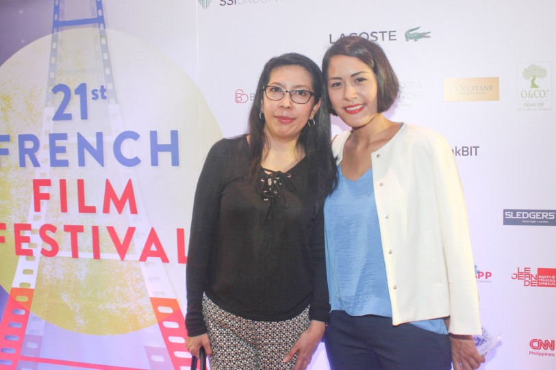 from left: PDI Columnist Dolly Ann Carvajal and CNN Phil Reporter Isabella Montano. Catch the 21st French Film Festival from June 8 to 14, 2016 at the Greenbelt 3 Cinemas and the Bonifacio High Street Cinemas. The fest includes Pinoy films IMBISIBOL & MANANG BIRING on June 12 at Greenbelt. Photo by Jude Bautista 