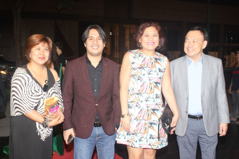 from right: SOLAR Ent Pres. & CEO Wilson Tieng, w IMBISIBOL grp: Krisma Maclang Fajardo, Lawrence Fajardo and Asst. Dir. Charita Castinlag. Catch the 21st French Film Festival from June 8 to 14, 2016 at the Greenbelt 3 Cinemas and the Bonifacio High Street Cinemas. The fest includes Pinoy films IMBISIBOL & MANANG BIRING on June 12 at Greenbelt. Photo by Jude Bautista 